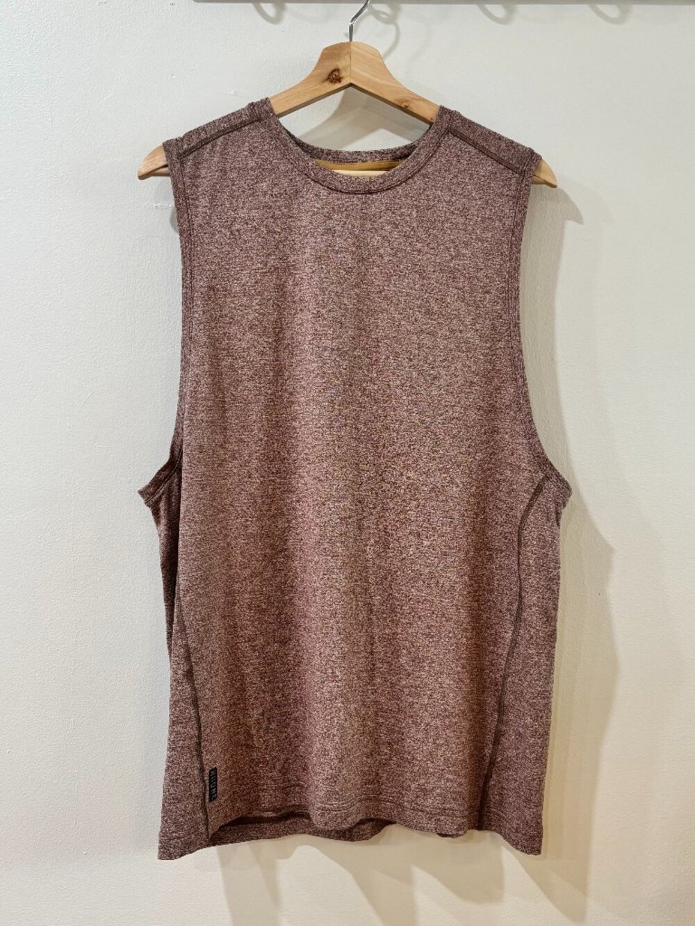Rhone Invictus Training Workout Muscle Tank Top Mocha/Linen Heather